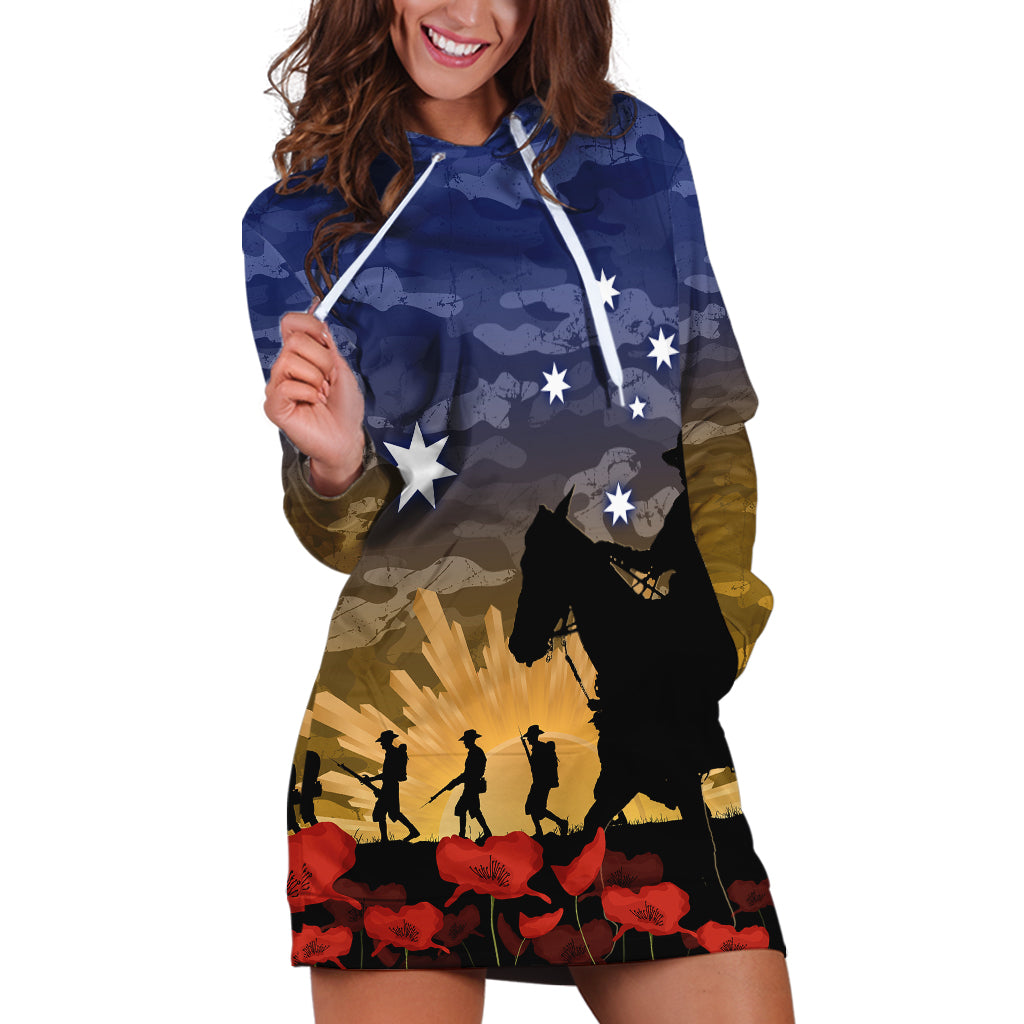 ANZAC DAY Hoodie Dress Camo Style - Dawn Service - Vibe Hoodie Shop