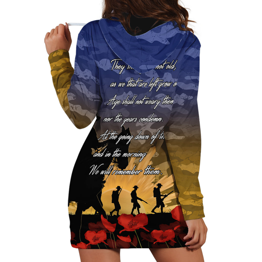 ANZAC DAY Hoodie Dress Camo Style - Dawn Service - Vibe Hoodie Shop