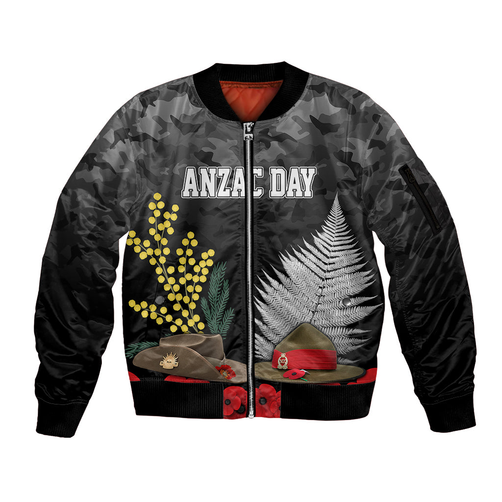 anzac-day-sleeve-zip-bomber-jacket-camo-style-slouch-hats-mix-silver-fern-golden-wattle