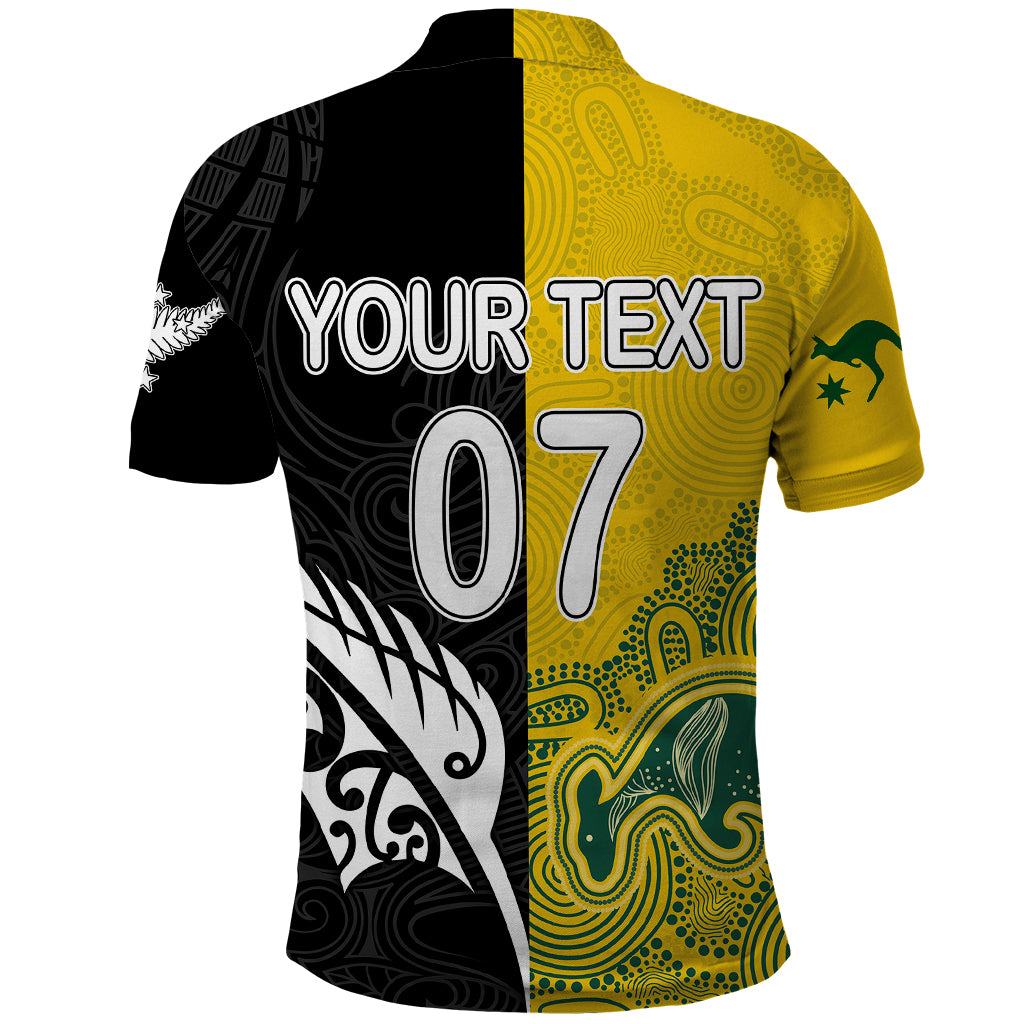 Personalised Matildas Mix Football Ferns Polo Shirt 2023 World Cup Aboriginal Tribal Style - Vibe Hoodie Shop