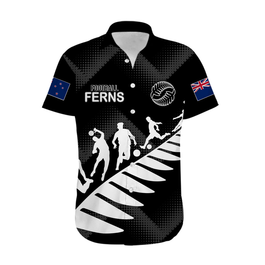 Personalised New Zealand Football Ferns Hawaiian Shirt Women World Cup 2023 Sporty Vibes - Vibe Hoodie Shop