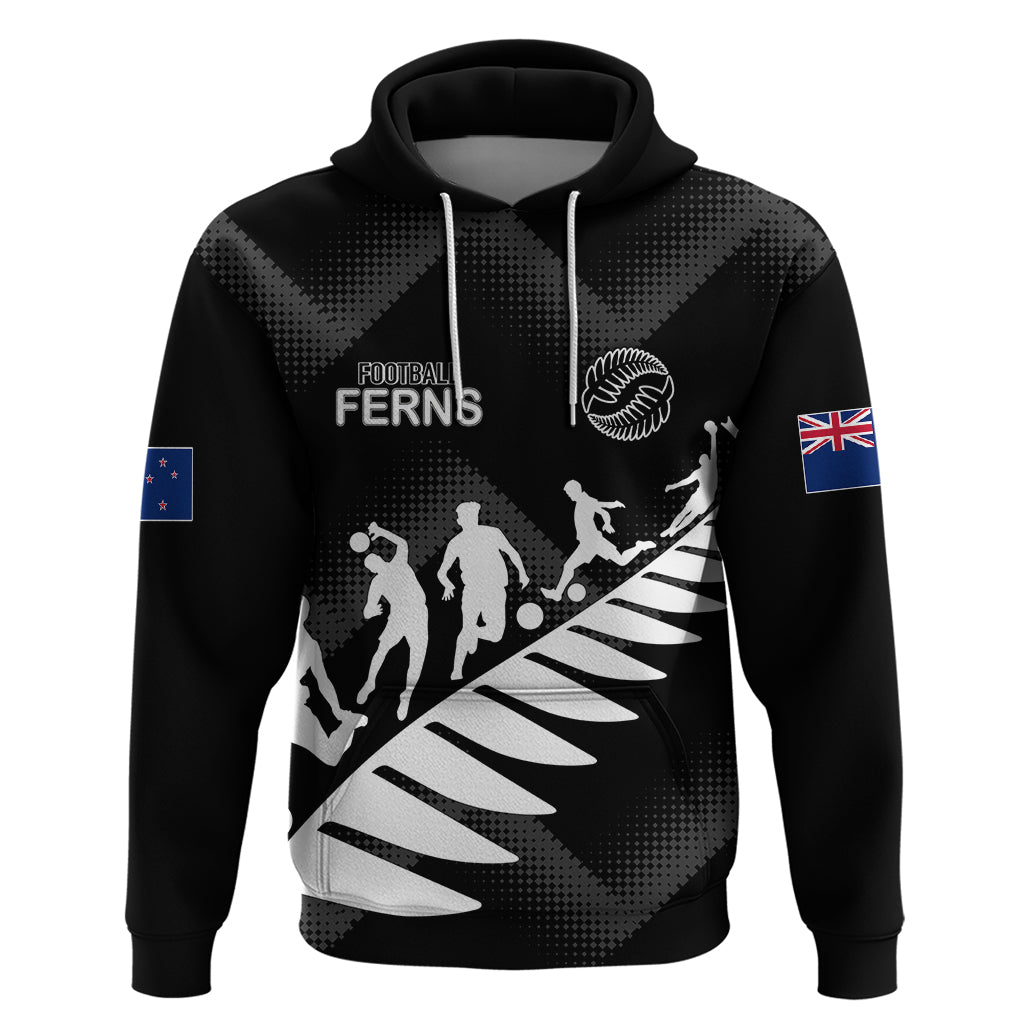 Personalised New Zealand Football Ferns Hoodie Women World Cup 2023 Sporty Vibes LT7 - Vibe Hoodie Shop