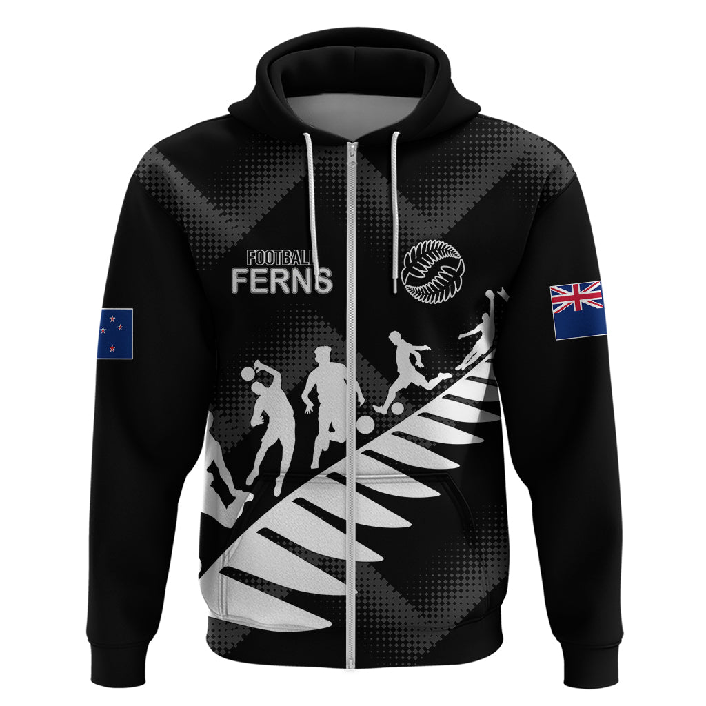 Personalised New Zealand Football Ferns Hoodie Women World Cup 2023 Sporty Vibes LT7 - Vibe Hoodie Shop