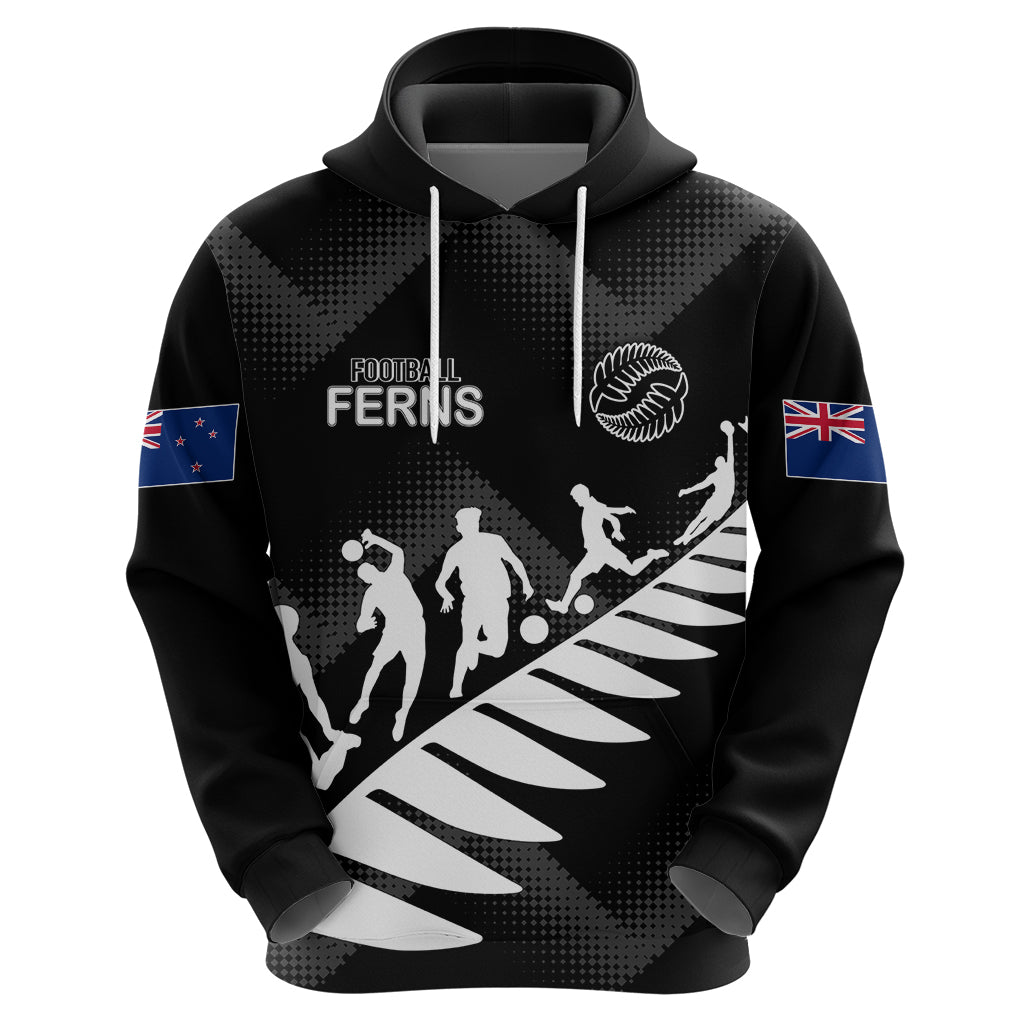Personalised New Zealand Football Ferns Hoodie Women World Cup 2023 Sporty Vibes LT7 - Vibe Hoodie Shop