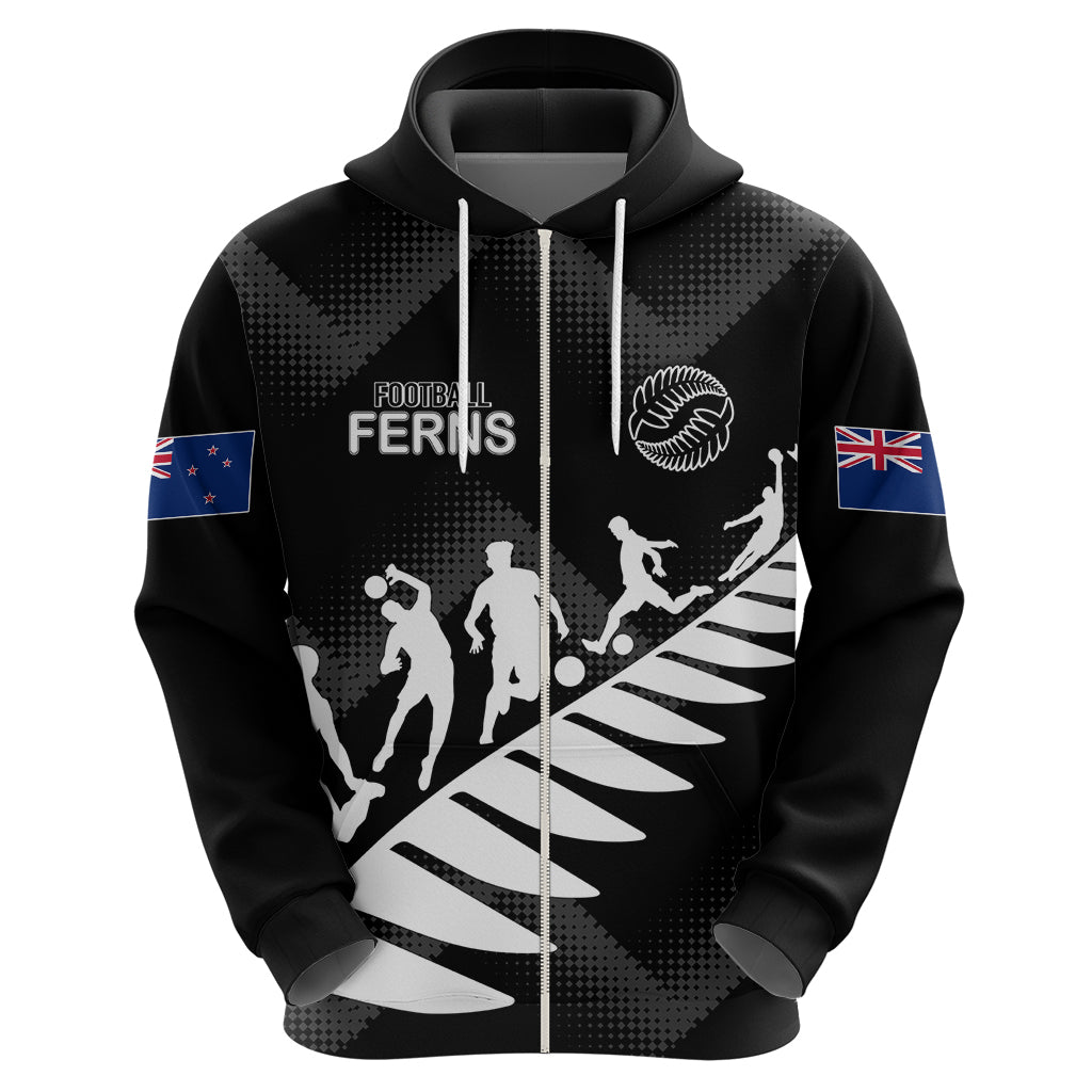 Personalised New Zealand Football Ferns Hoodie Women World Cup 2023 Sporty Vibes LT7 - Vibe Hoodie Shop