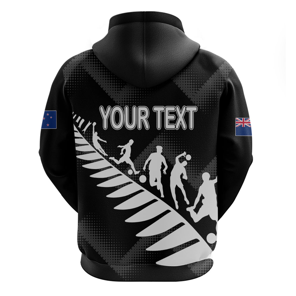 Personalised New Zealand Football Ferns Hoodie Women World Cup 2023 Sporty Vibes LT7 - Vibe Hoodie Shop