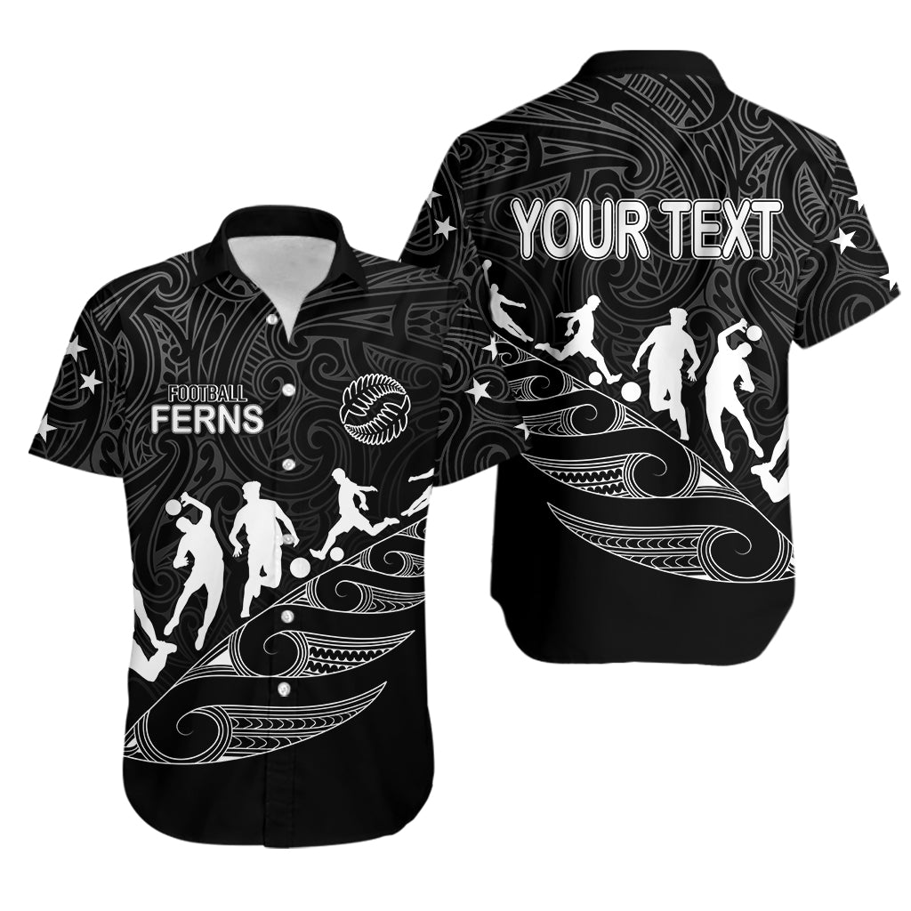 Personalised New Zealand Football Ferns Hawaiian Shirt Women World Cup 2023 Tribal Koru Pattern - Vibe Hoodie Shop