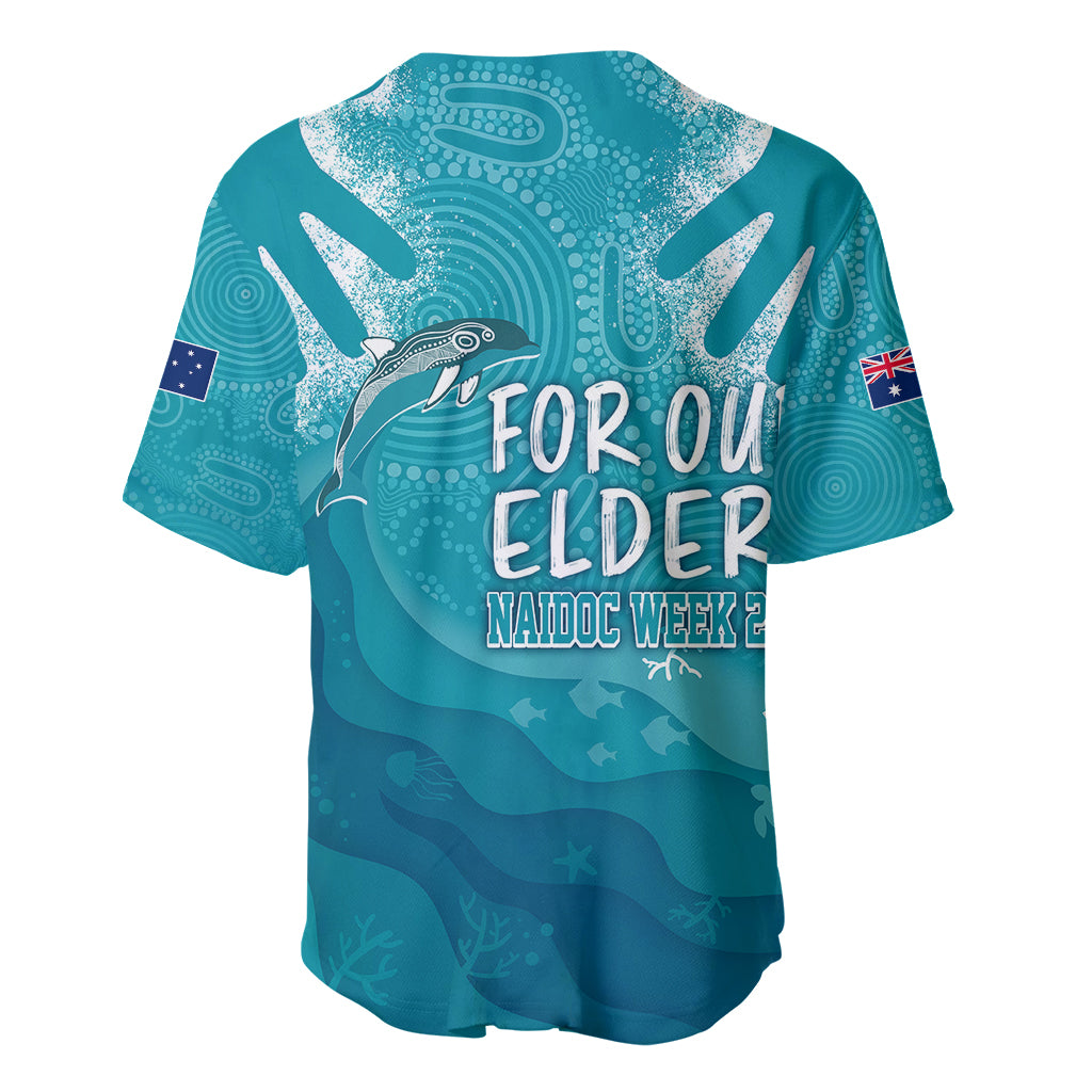 NAIDOC Week 2023 Baseball Jersey For Our Elders Torres Strait Dolphin Aboriginal Dot Arts - Vibe Hoodie Shop