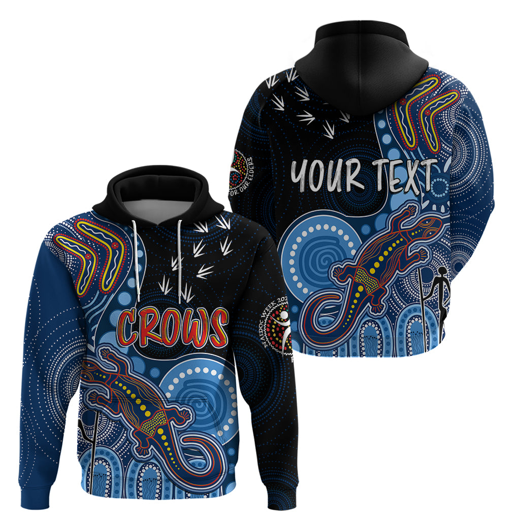 Personalised NAIDOC Week 2023 AFL Crows Hoodie Aboriginal Dot Art Lizard Mix Boomerang LT7 - Vibe Hoodie Shop
