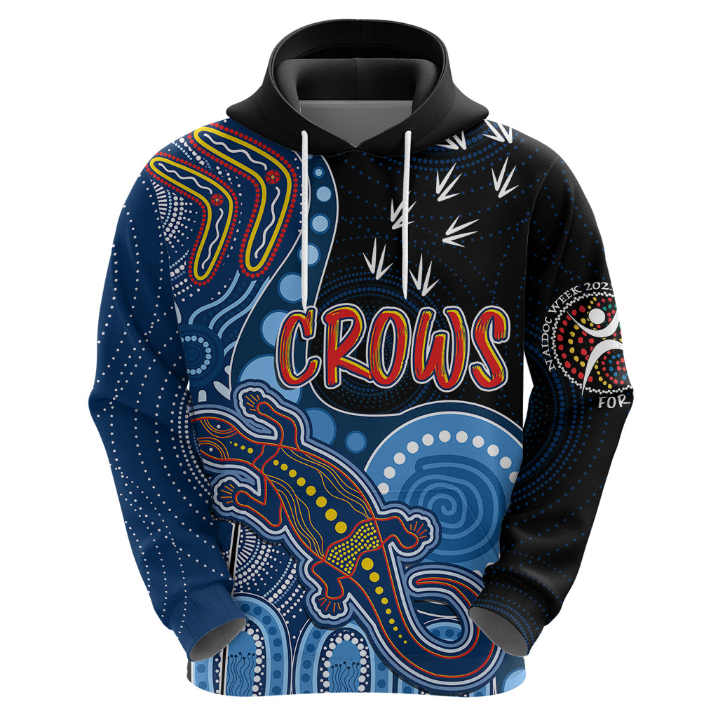Personalised NAIDOC Week 2023 AFL Crows Hoodie Aboriginal Dot Art Lizard Mix Boomerang LT7 - Vibe Hoodie Shop
