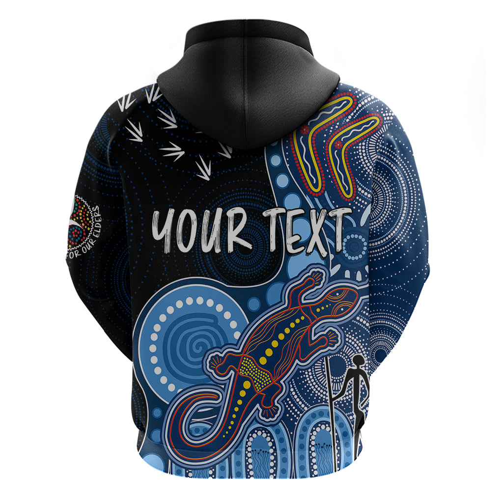 Personalised NAIDOC Week 2023 AFL Crows Hoodie Aboriginal Dot Art Lizard Mix Boomerang LT7 - Vibe Hoodie Shop