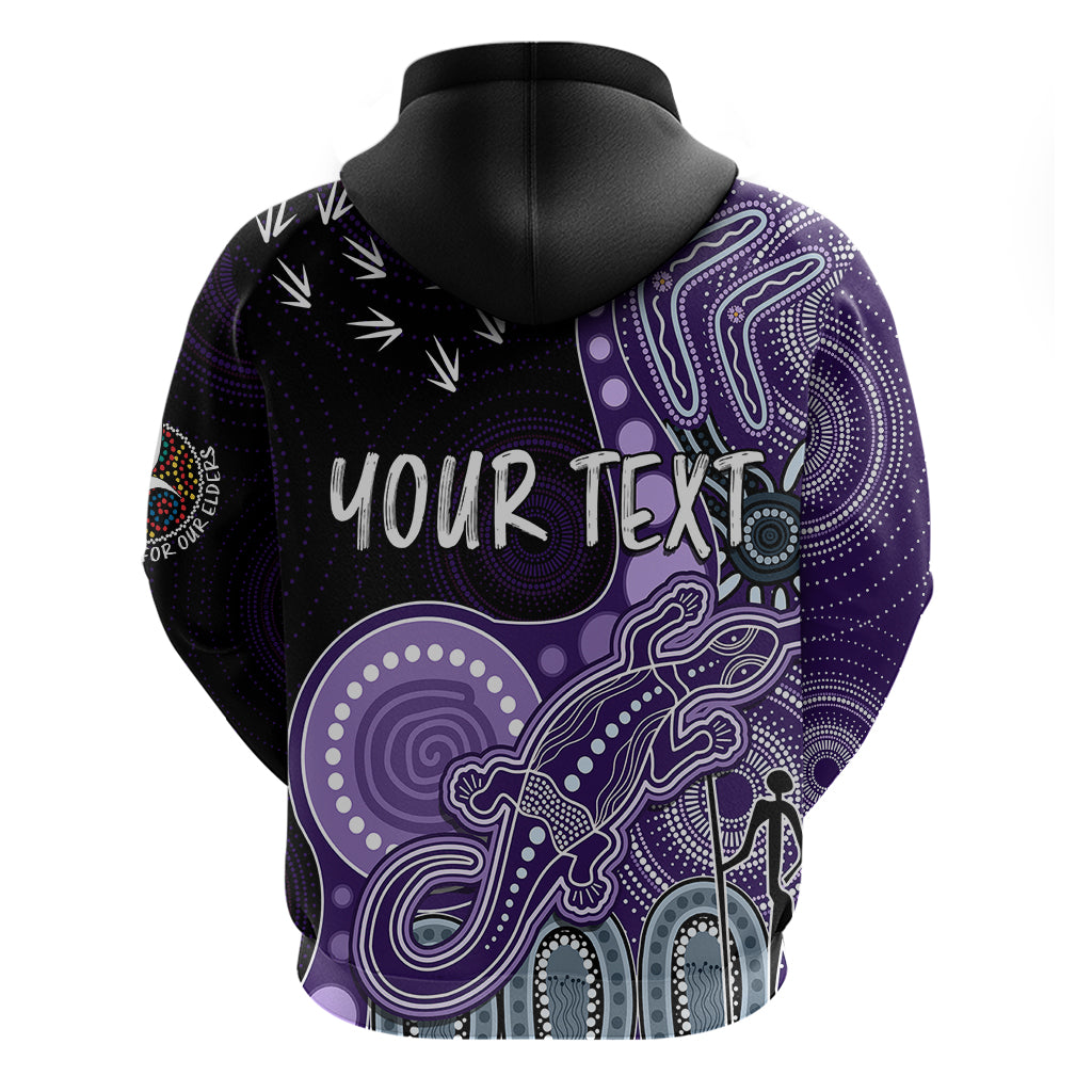 Personalised NAIDOC Week 2023 AFL Dockers Hoodie Aboriginal Dot Art Lizard Mix Boomerang LT7 - Vibe Hoodie Shop