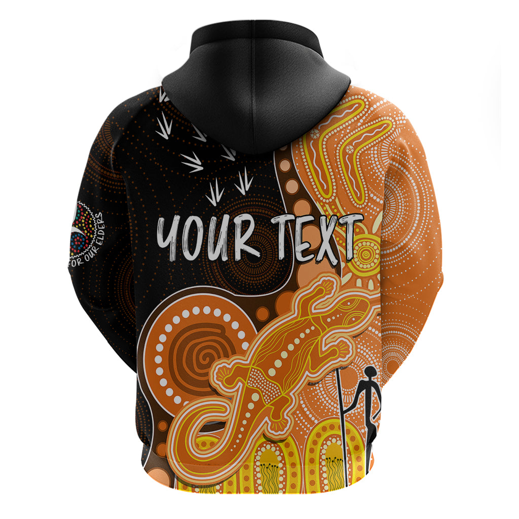 Personalised NAIDOC Week 2023 AFL Giants Hoodie Aboriginal Dot Art Lizard Mix Boomerang LT7 - Vibe Hoodie Shop