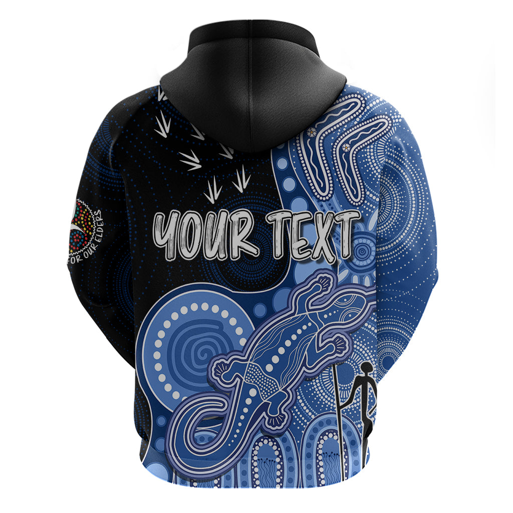 Personalised NAIDOC Week 2023 AFL Bulldogs Hoodie Aboriginal Dot Art Lizard Mix Boomerang LT7 - Vibe Hoodie Shop