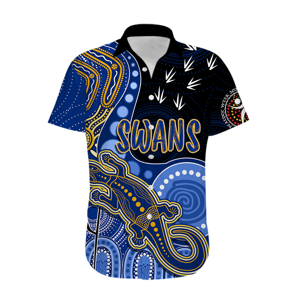 Personalised NAIDOC Week 2023 AFL Eagles Hawaiian Shirt Aboriginal Dot Art Lizard Mix Boomerang - Vibe Hoodie Shop