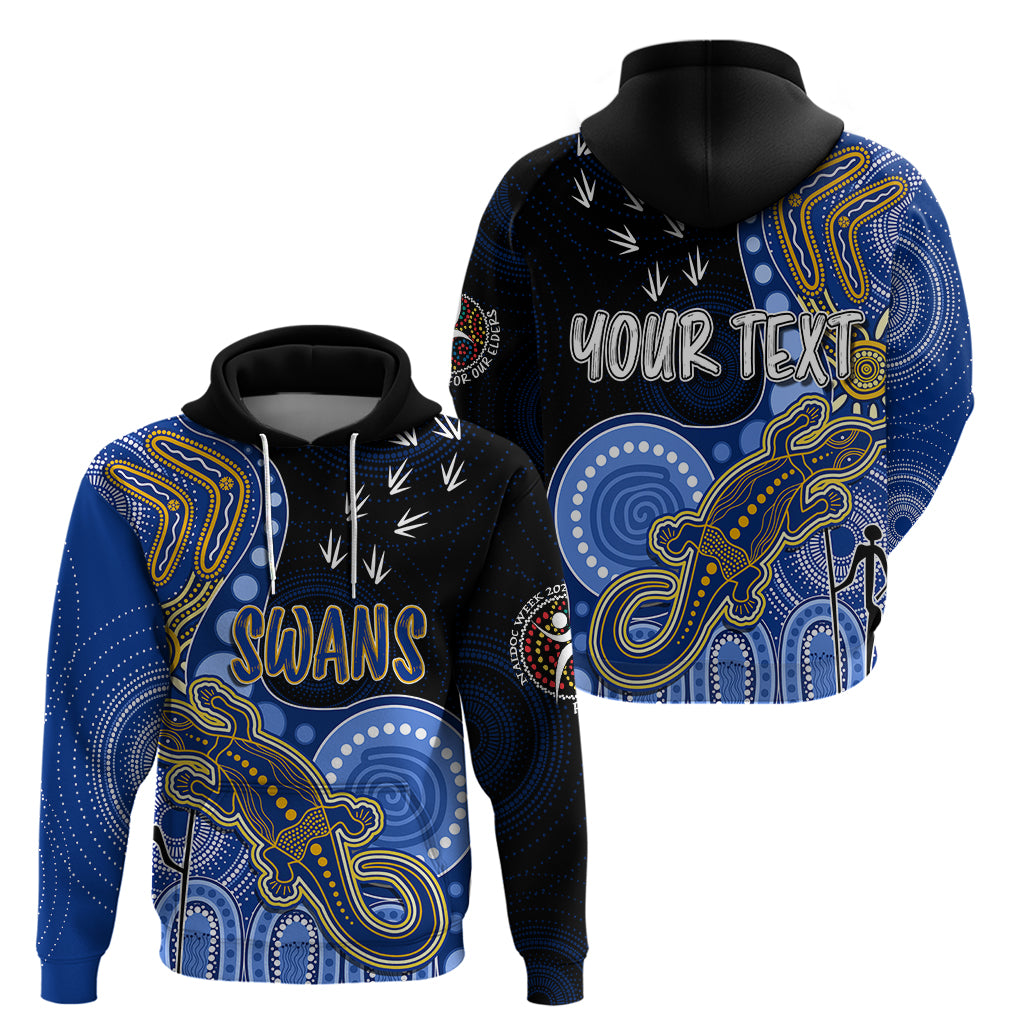 Personalised NAIDOC Week 2023 AFL Eagles Hoodie Aboriginal Dot Art Lizard Mix Boomerang LT7 - Vibe Hoodie Shop
