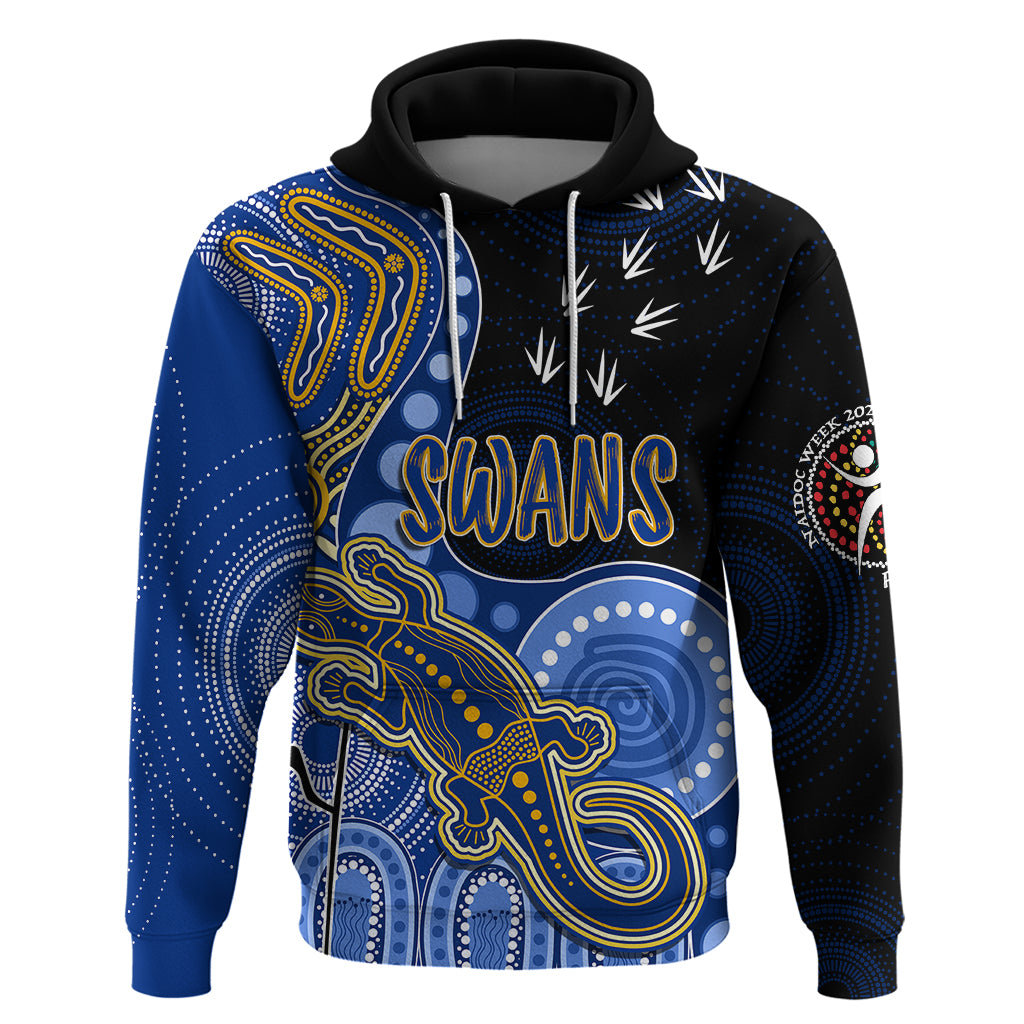 Personalised NAIDOC Week 2023 AFL Eagles Hoodie Aboriginal Dot Art Lizard Mix Boomerang LT7 - Vibe Hoodie Shop