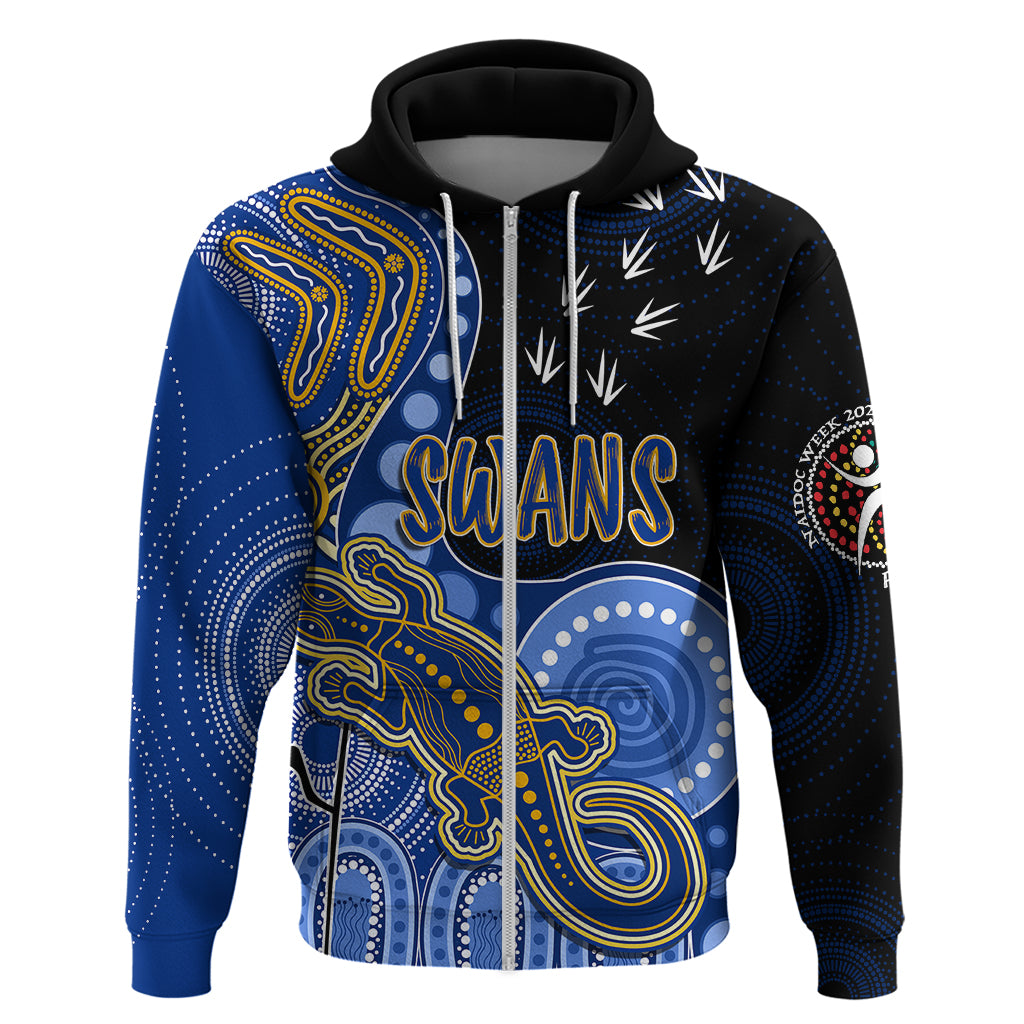 Personalised NAIDOC Week 2023 AFL Eagles Hoodie Aboriginal Dot Art Lizard Mix Boomerang LT7 - Vibe Hoodie Shop