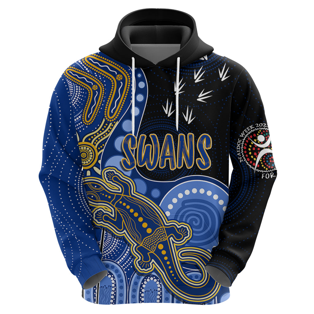 Personalised NAIDOC Week 2023 AFL Eagles Hoodie Aboriginal Dot Art Lizard Mix Boomerang LT7 - Vibe Hoodie Shop