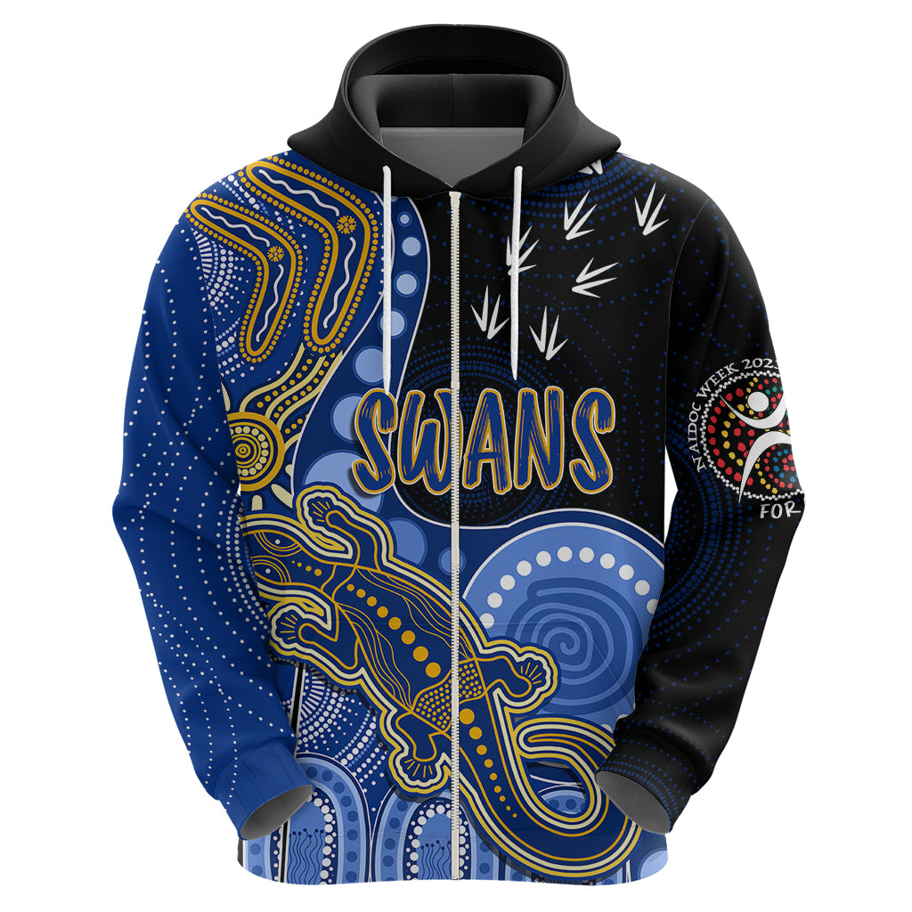 Personalised NAIDOC Week 2023 AFL Eagles Hoodie Aboriginal Dot Art Lizard Mix Boomerang LT7 - Vibe Hoodie Shop