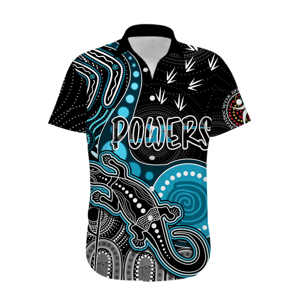 Personalised NAIDOC Week 2023 AFL Powers Hawaiian Shirt Aboriginal Dot Art Lizard Mix Boomerang - Vibe Hoodie Shop