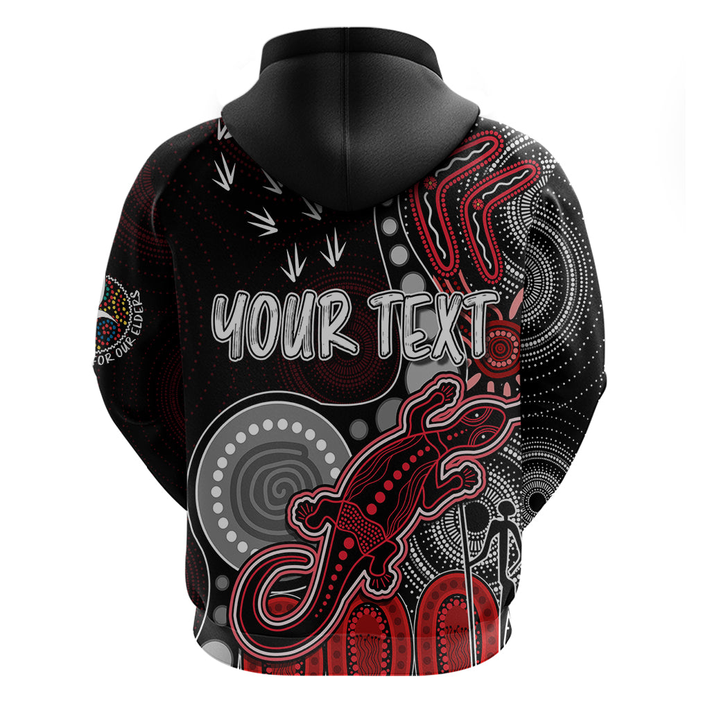 Personalised NAIDOC Week 2023 AFL Saints Hoodie Aboriginal Dot Art Lizard Mix Boomerang LT7 - Vibe Hoodie Shop