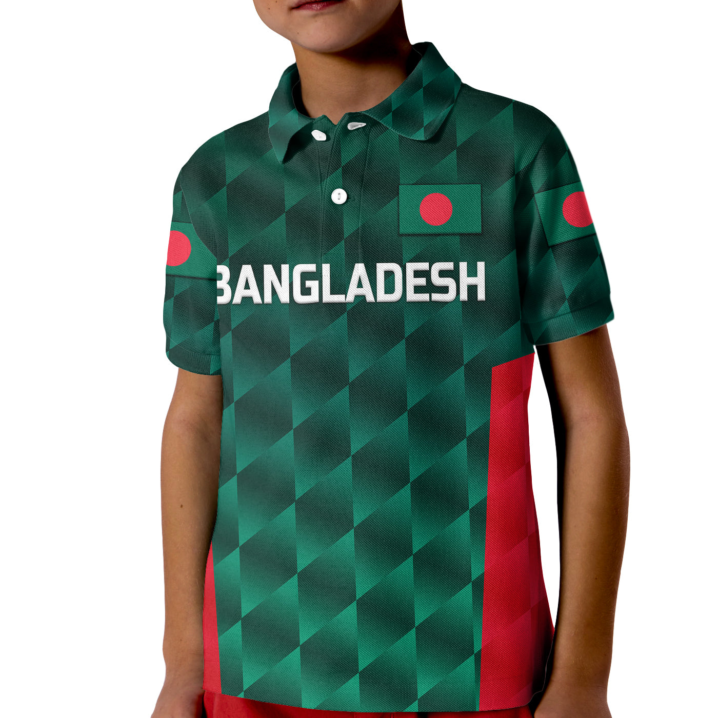 (Custom Personalised) Bangladesh Cricket Kid Polo Shirt Unique Style - Vibe Hoodie Shop