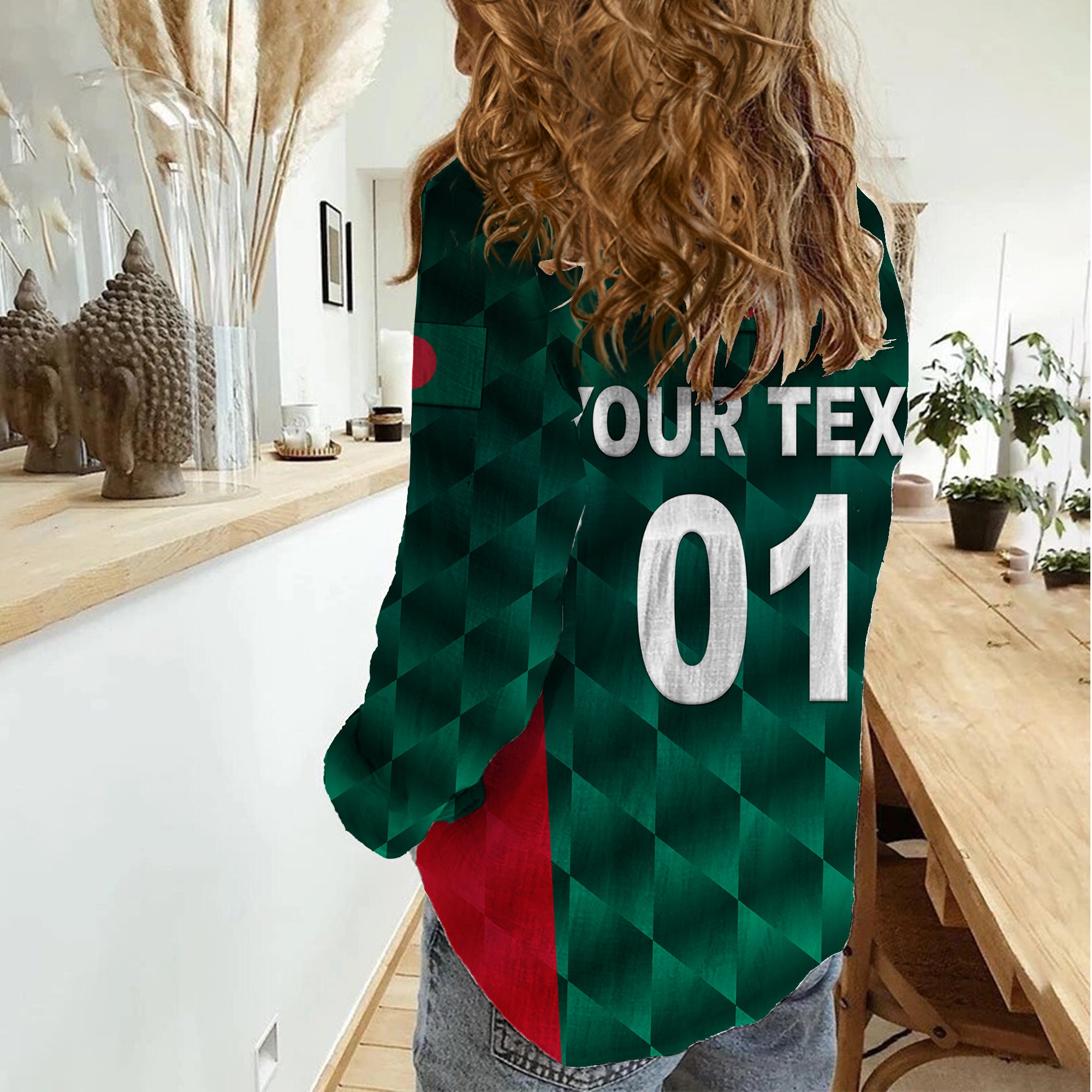 (Custom Personalised) Bangladesh Cricket Women Casual Shirt Unique Style - Vibe Hoodie Shop