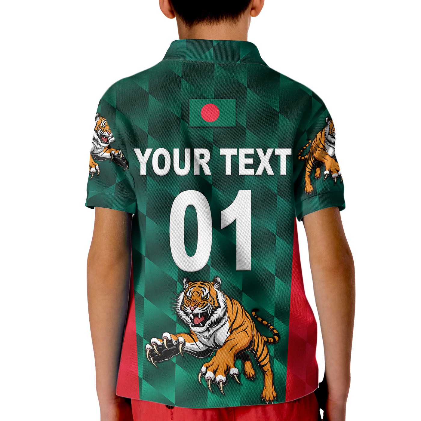 (Custom Personalised) Bangladesh Cricket Kid Polo Shirt Special Style The Tigers - Vibe Hoodie Shop