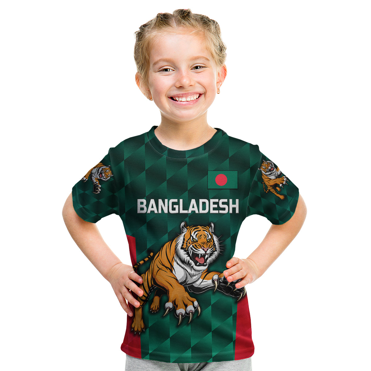 (Custom Personalised) Bangladesh Cricket Kid T Shirt Special Style The Tigers - Vibe Hoodie Shop