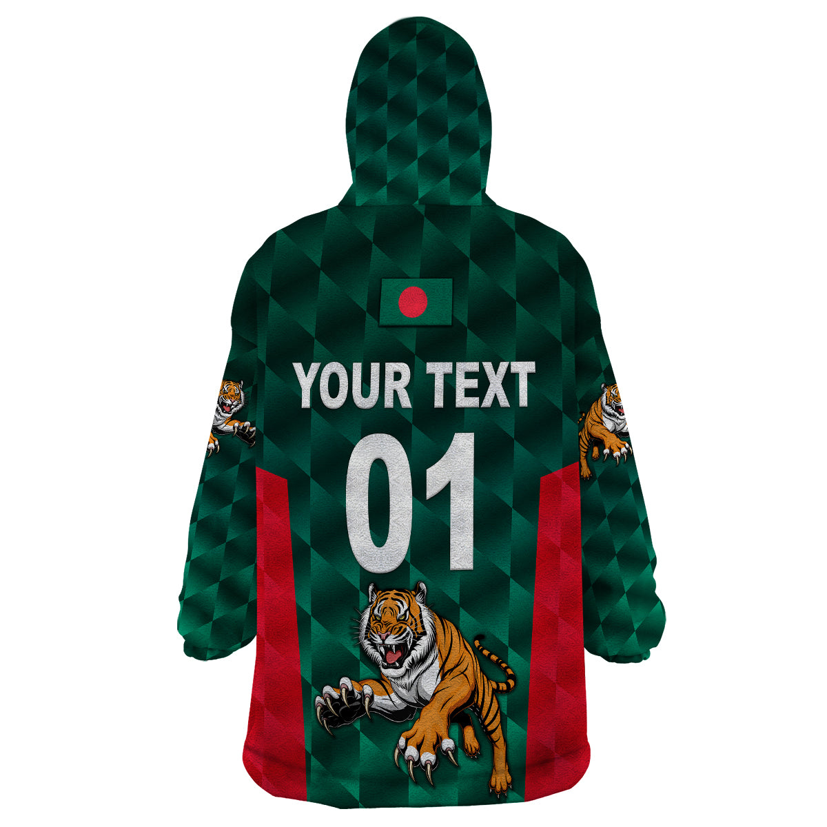 (Custom Personalised) Bangladesh Cricket Wearable Blanket Hoodie Special Style The Tigers - Vibe Hoodie Shop