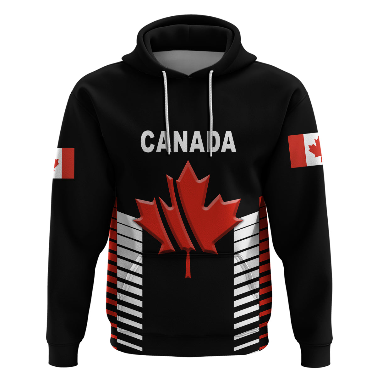 (Custom Personalised) Canada Cricket Hoodie Maple Leaf Unique Style - Black LT8 - Vibe Hoodie Shop