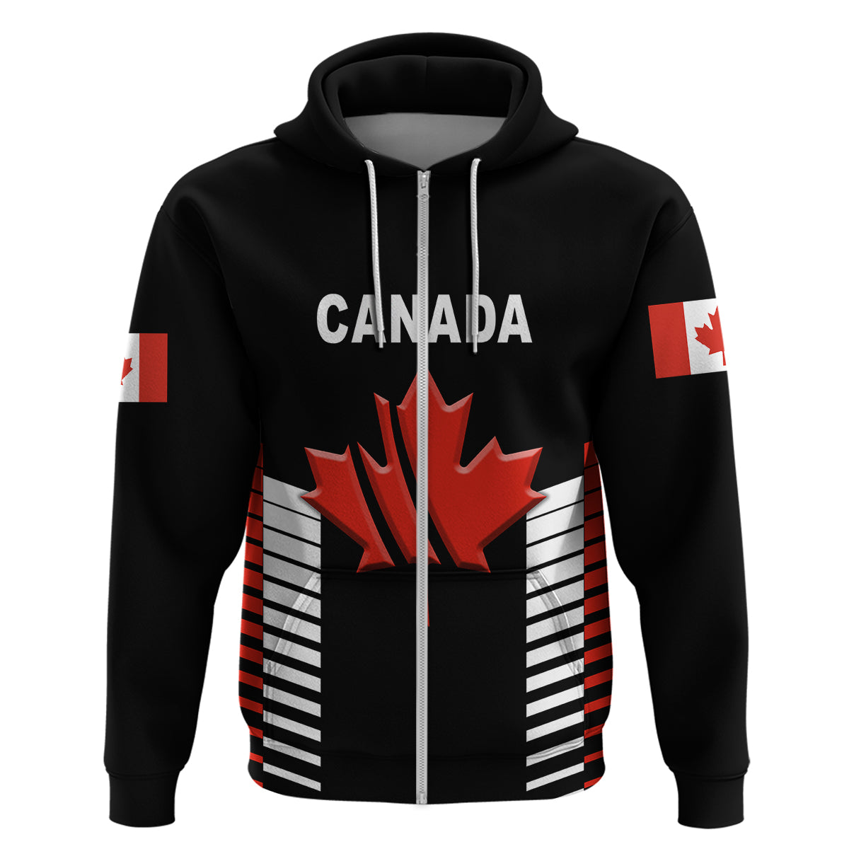 (Custom Personalised) Canada Cricket Hoodie Maple Leaf Unique Style - Black LT8 - Vibe Hoodie Shop