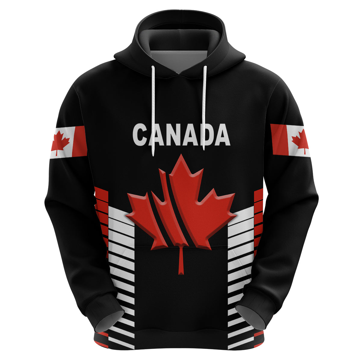 (Custom Personalised) Canada Cricket Hoodie Maple Leaf Unique Style - Black LT8 - Vibe Hoodie Shop