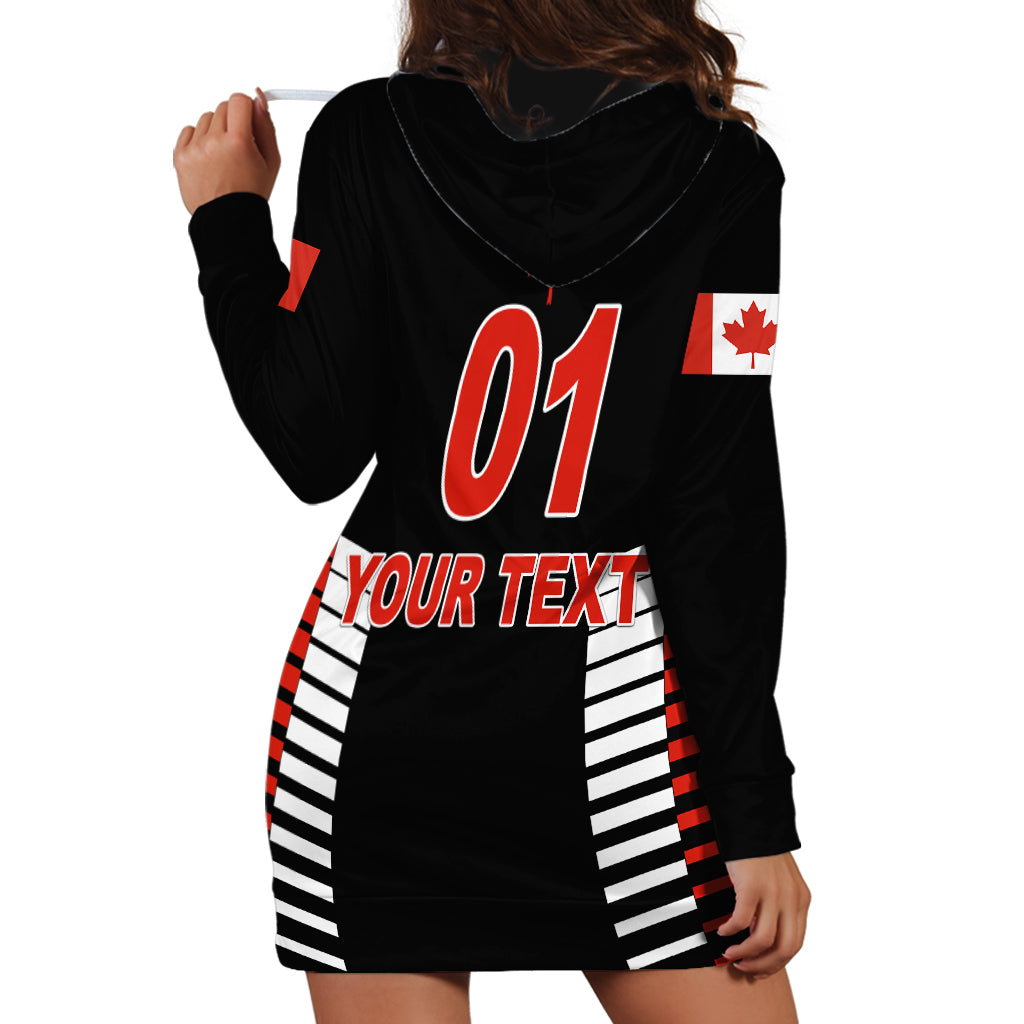 (Custom Personalised) Canada Cricket Hoodie Dress Maple Leaf Unique Style - Black - Vibe Hoodie Shop