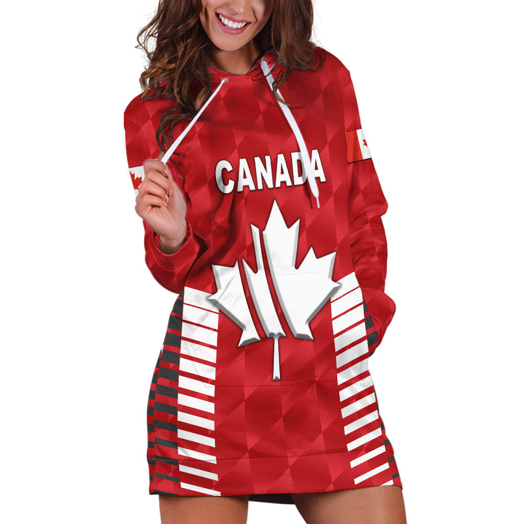 (Custom Personalised) Canada Cricket Hoodie Dress Maple Leaf Unique Style - Red - Vibe Hoodie Shop