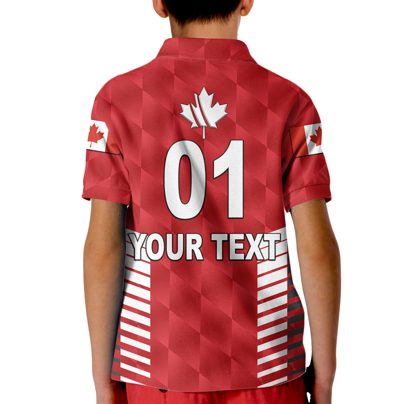 (Custom Personalised) Canada Cricket Kid Polo Shirt Maple Leaf Unique Style - Red - Vibe Hoodie Shop