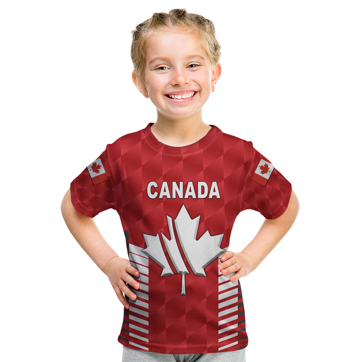 (Custom Personalised) Canada Cricket Kid T Shirt Maple Leaf Unique Style - Red - Vibe Hoodie Shop