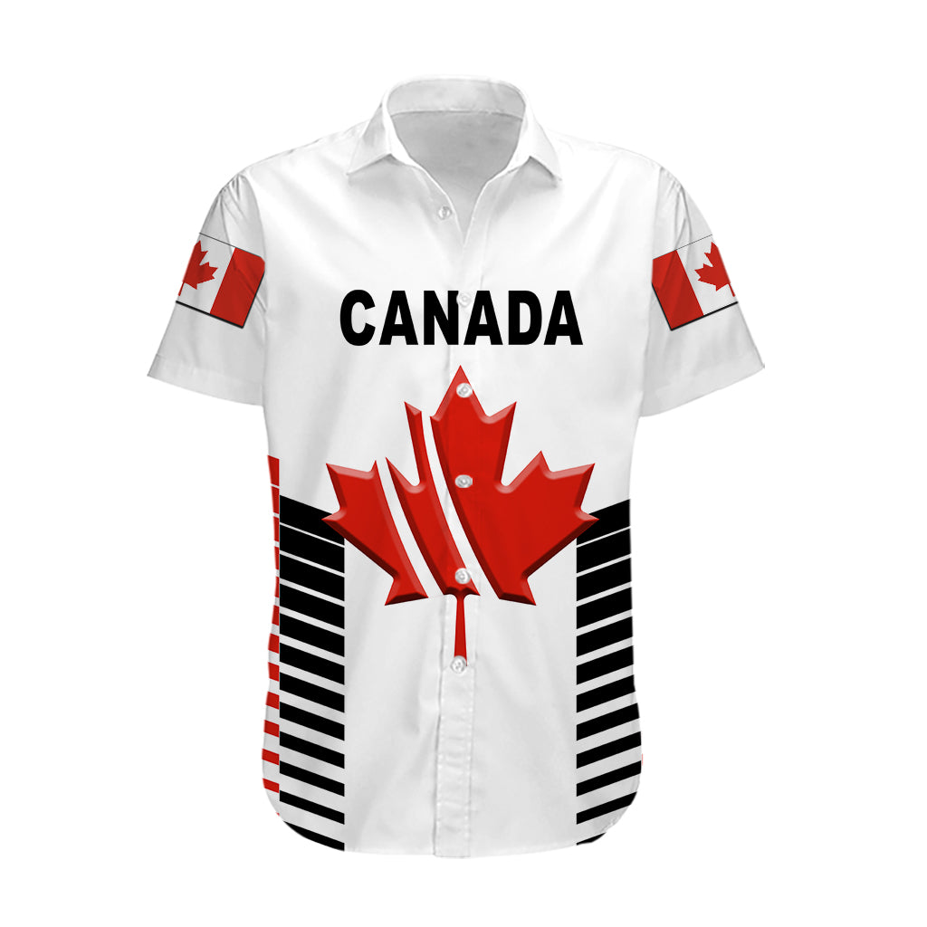 (Custom Personalised) Canada Cricket Hawaiian Shirt Maple Leaf Unique Style - White - Vibe Hoodie Shop
