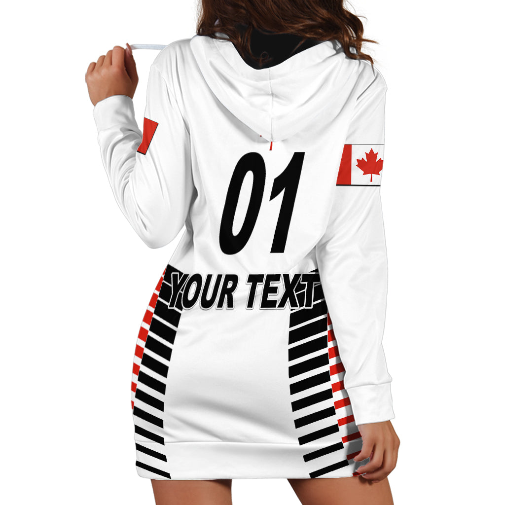 (Custom Personalised) Canada Cricket Hoodie Dress Maple Leaf Unique Style - White - Vibe Hoodie Shop