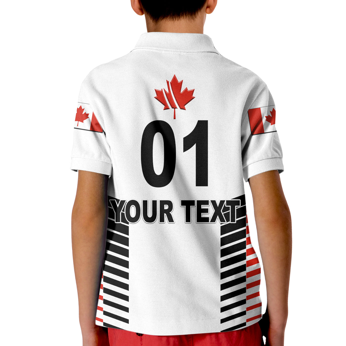 (Custom Personalised) Canada Cricket Kid Polo Shirt Maple Leaf Unique Style - White - Vibe Hoodie Shop