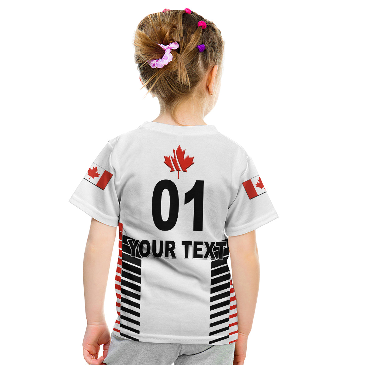 (Custom Personalised) Canada Cricket Kid T Shirt Maple Leaf Unique Style - White - Vibe Hoodie Shop