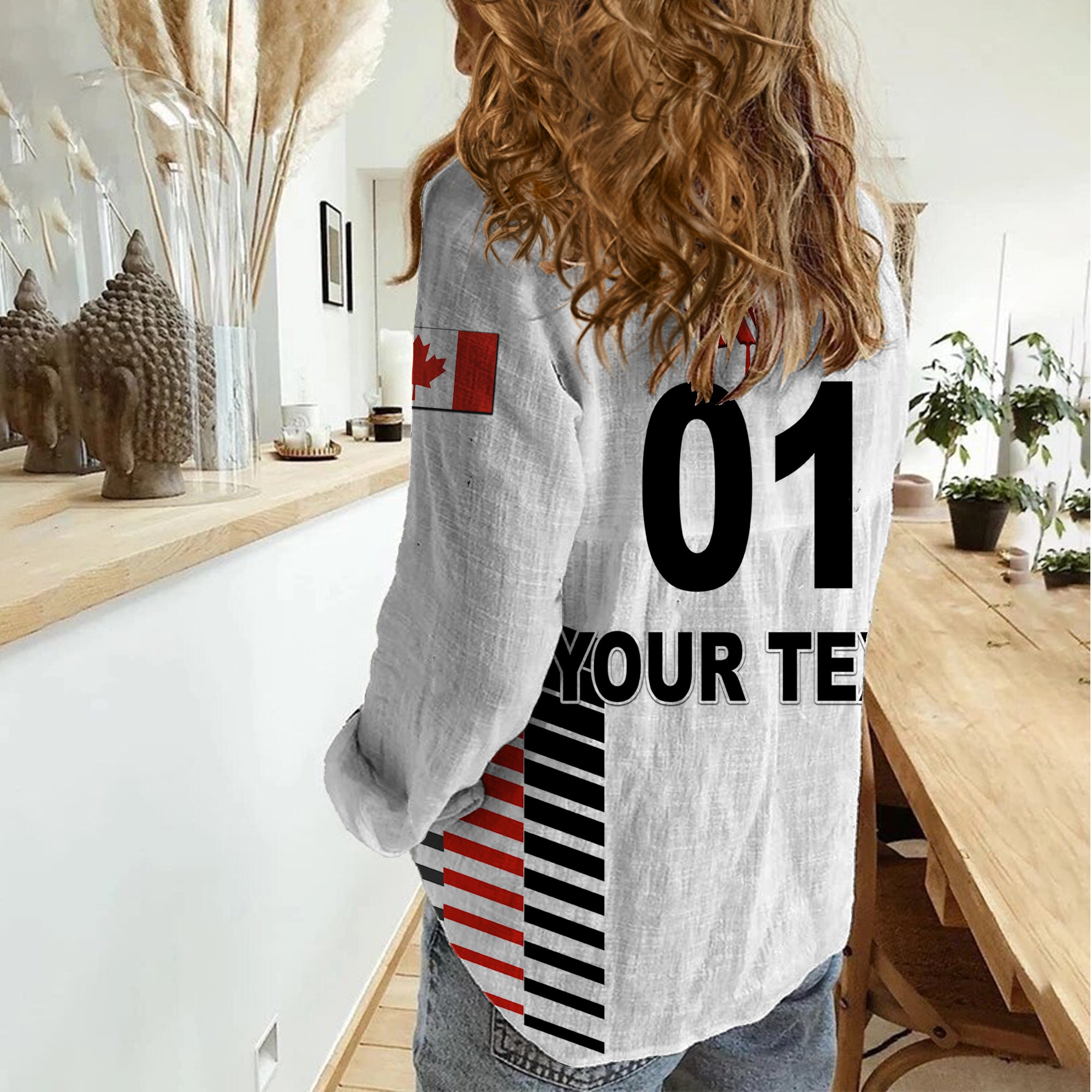 (Custom Personalised) Canada Cricket Women Casual Shirt Maple Leaf Unique Style - White - Vibe Hoodie Shop