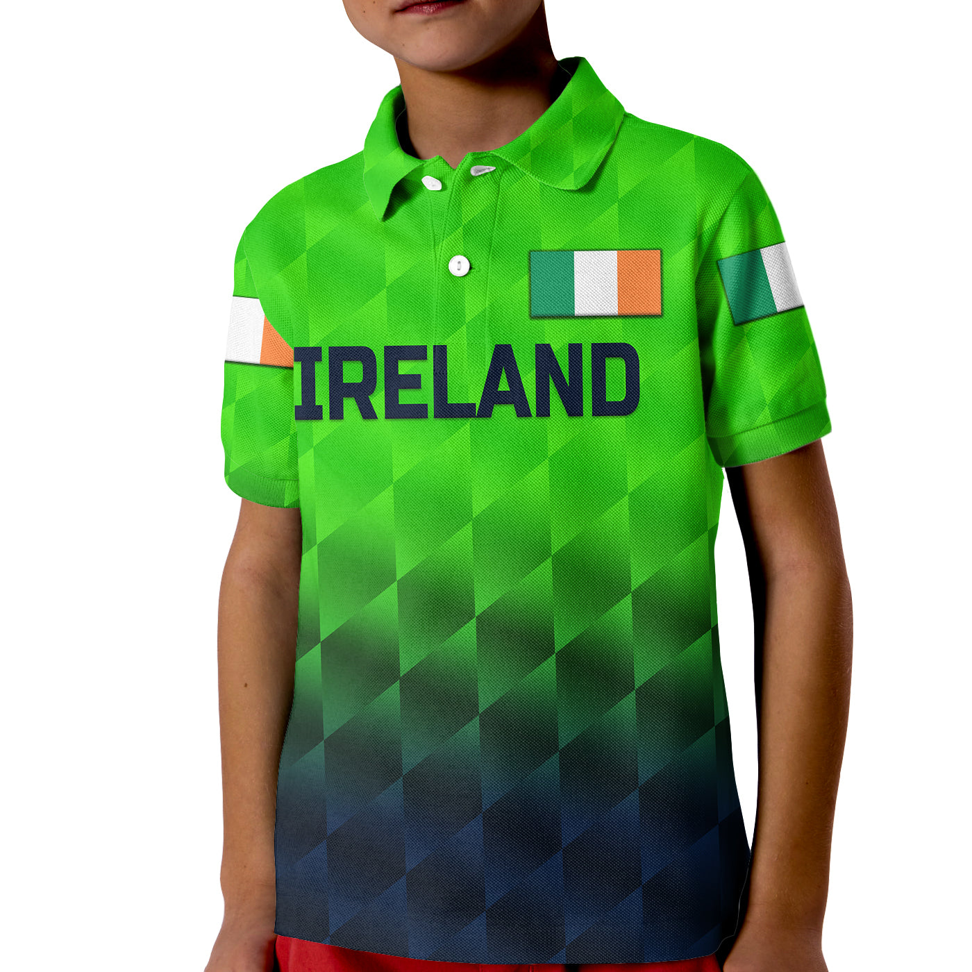 (Custom Personalised) Ireland Cricket Kid Polo Shirt Unique Style - Vibe Hoodie Shop