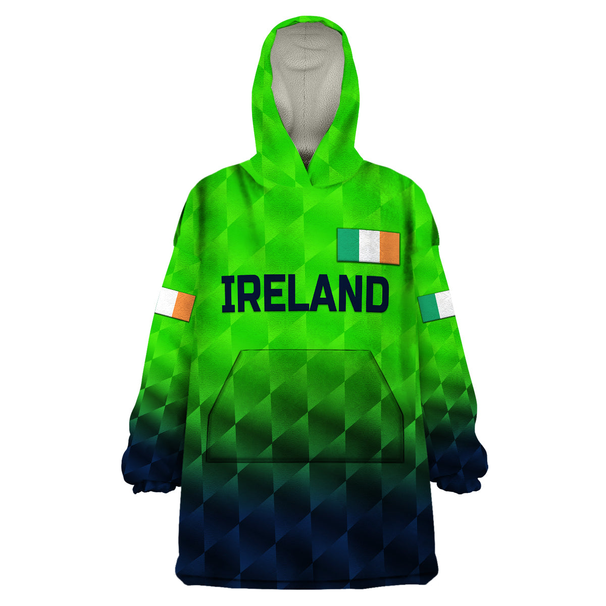 (Custom Personalised) Ireland Cricket Wearable Blanket Hoodie Unique Style - Vibe Hoodie Shop