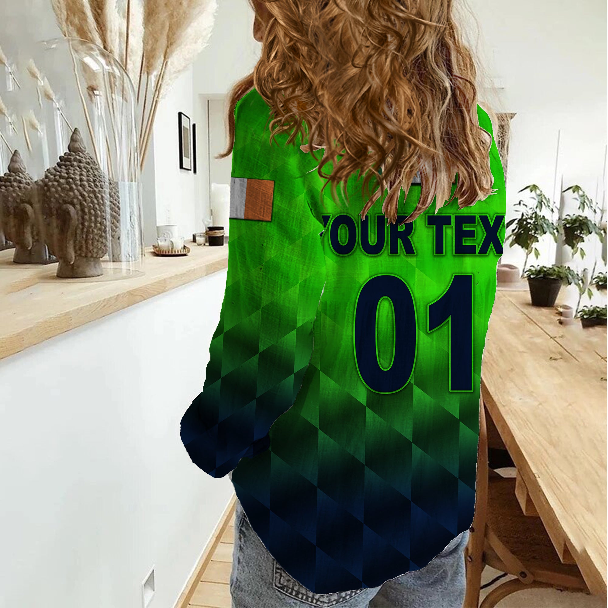 (Custom Personalised) Ireland Cricket Women Casual Shirt Unique Style - Vibe Hoodie Shop