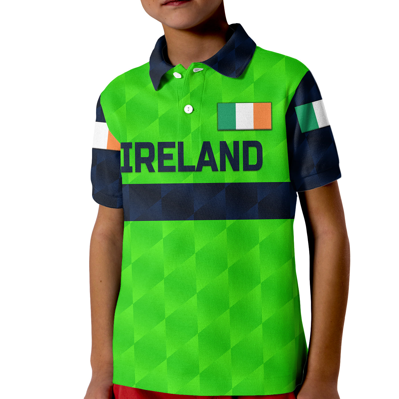 (Custom Personalised) Ireland Cricket Kid Polo Shirt Special Style - Vibe Hoodie Shop