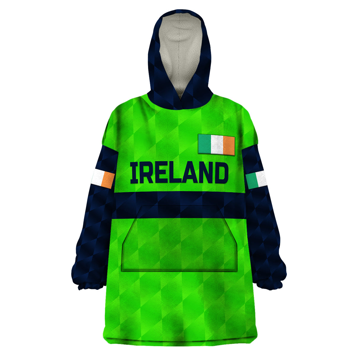 (Custom Personalised) Ireland Cricket Wearable Blanket Hoodie Special Style - Vibe Hoodie Shop