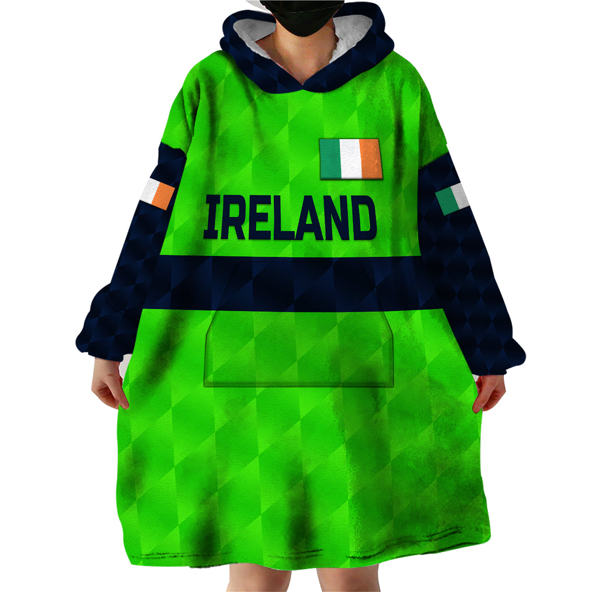 (Custom Personalised) Ireland Cricket Wearable Blanket Hoodie Special Style - Vibe Hoodie Shop