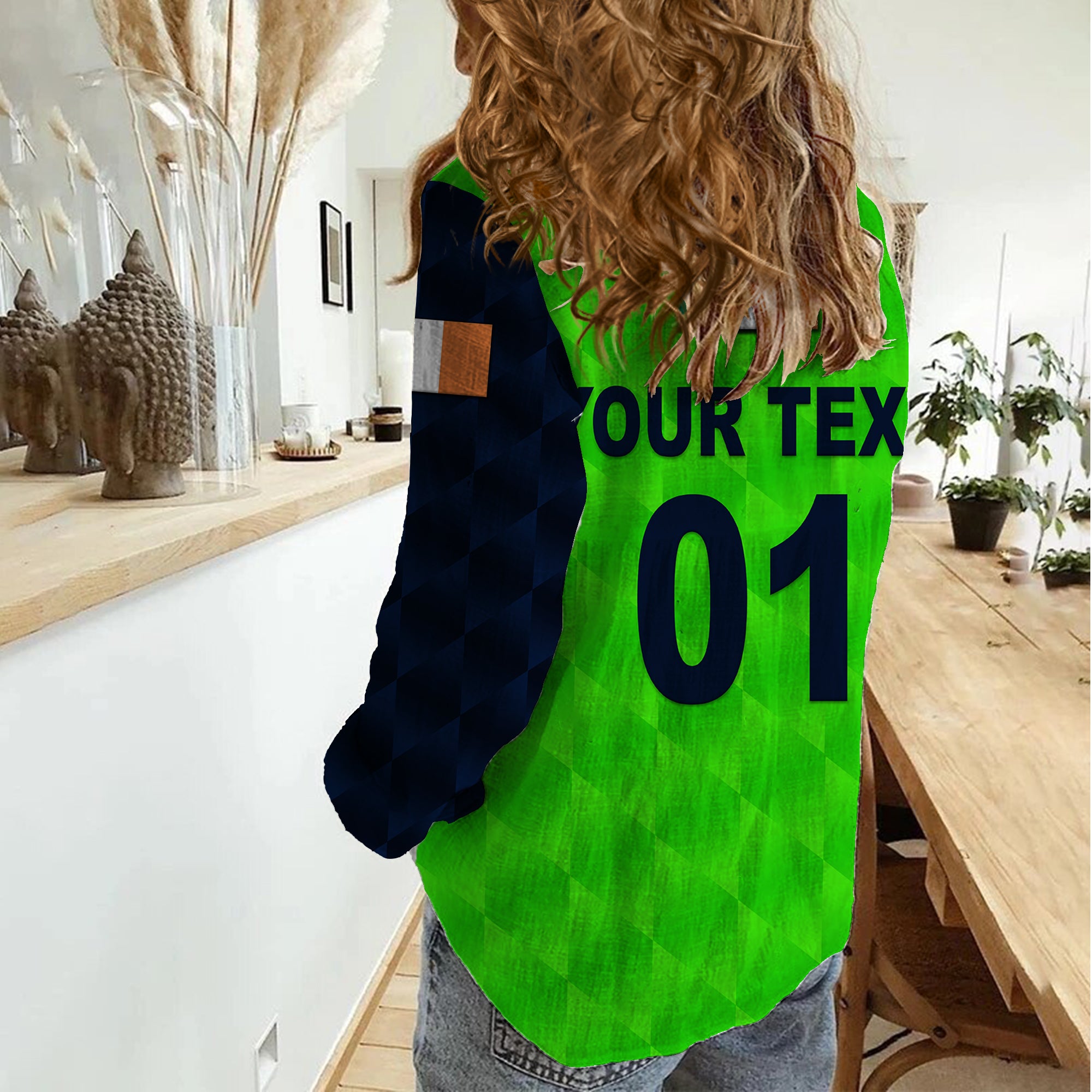 (Custom Personalised) Ireland Cricket Women Casual Shirt Special Style - Vibe Hoodie Shop